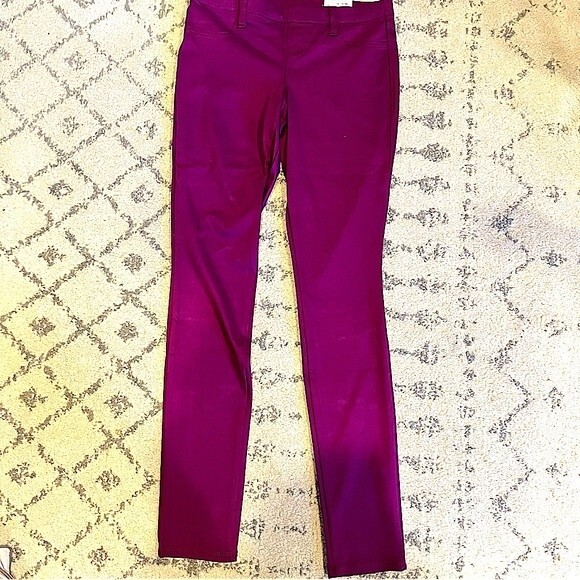 NWT MIXIT Damson Burgundy Back Pockets Denim Leggings Size Small - Picture 1 of 6